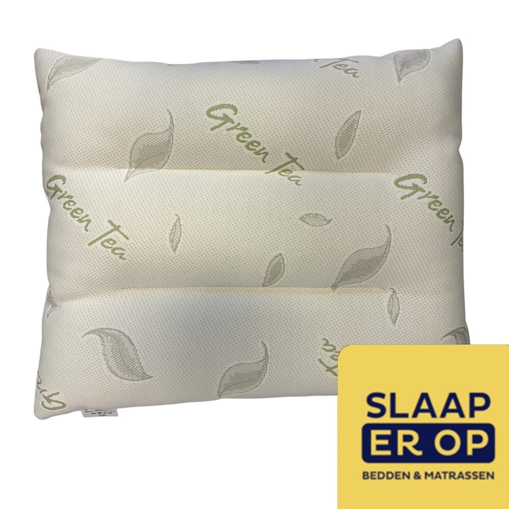 samenwerken textuur Luchtvaart Green Tea Pillow hoofdkussen 60x70 cm neklijnen - Slaap er op